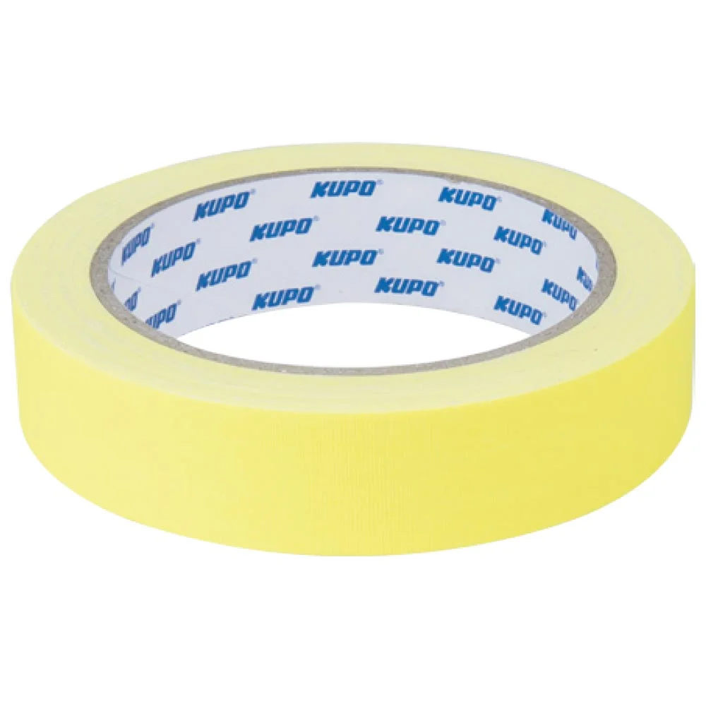 Лента клейкая KUPO CSS-2415Y CLOTH SPIKE TAPE желтая