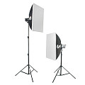 На фото изображено Комплект студийного оборудования Falcon Eyes KeyLight III 2200D SB KIT