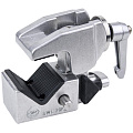 На фото изображено Зажим KUPO KCP-710 CONVI CLAMP SILVER W/RATCHET HANDLE & KCP-7SDL SADDLE