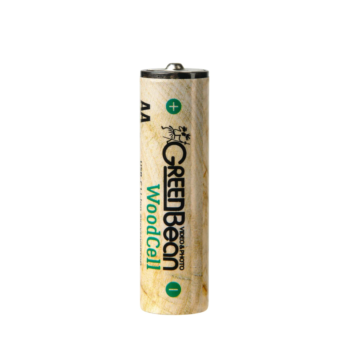 Аккумулятор GreenBean WoodCell AA зарядка USB-C (набор 4 шт)