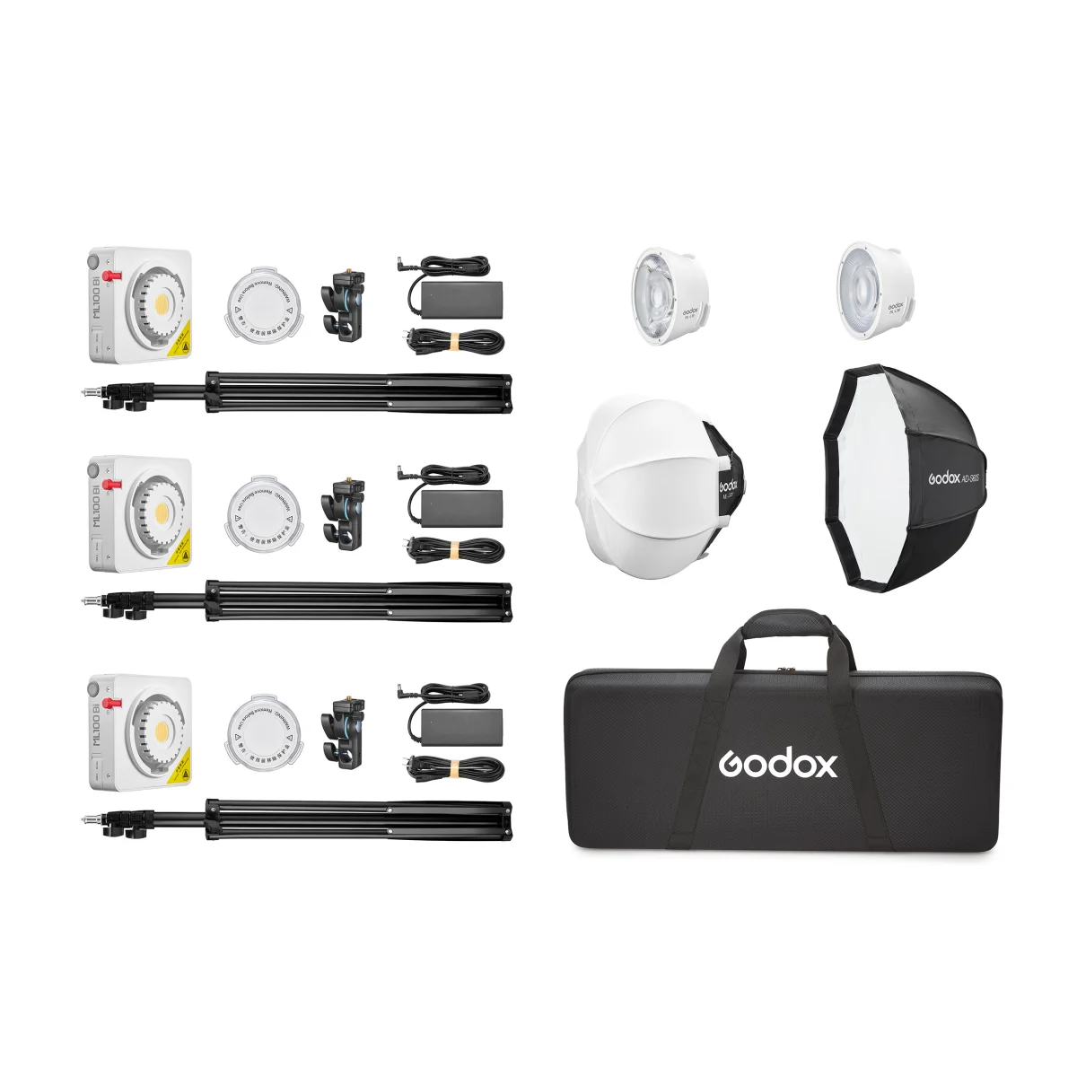 Комплект студийного оборудования Godox ML100Bi Kit3