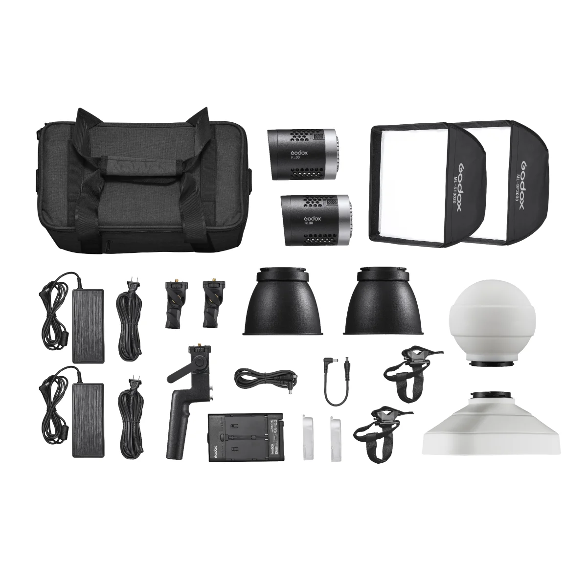 Комплект светодиодных осветителей Godox ML30-K2 Kit для видеосъемки, (у01гл)