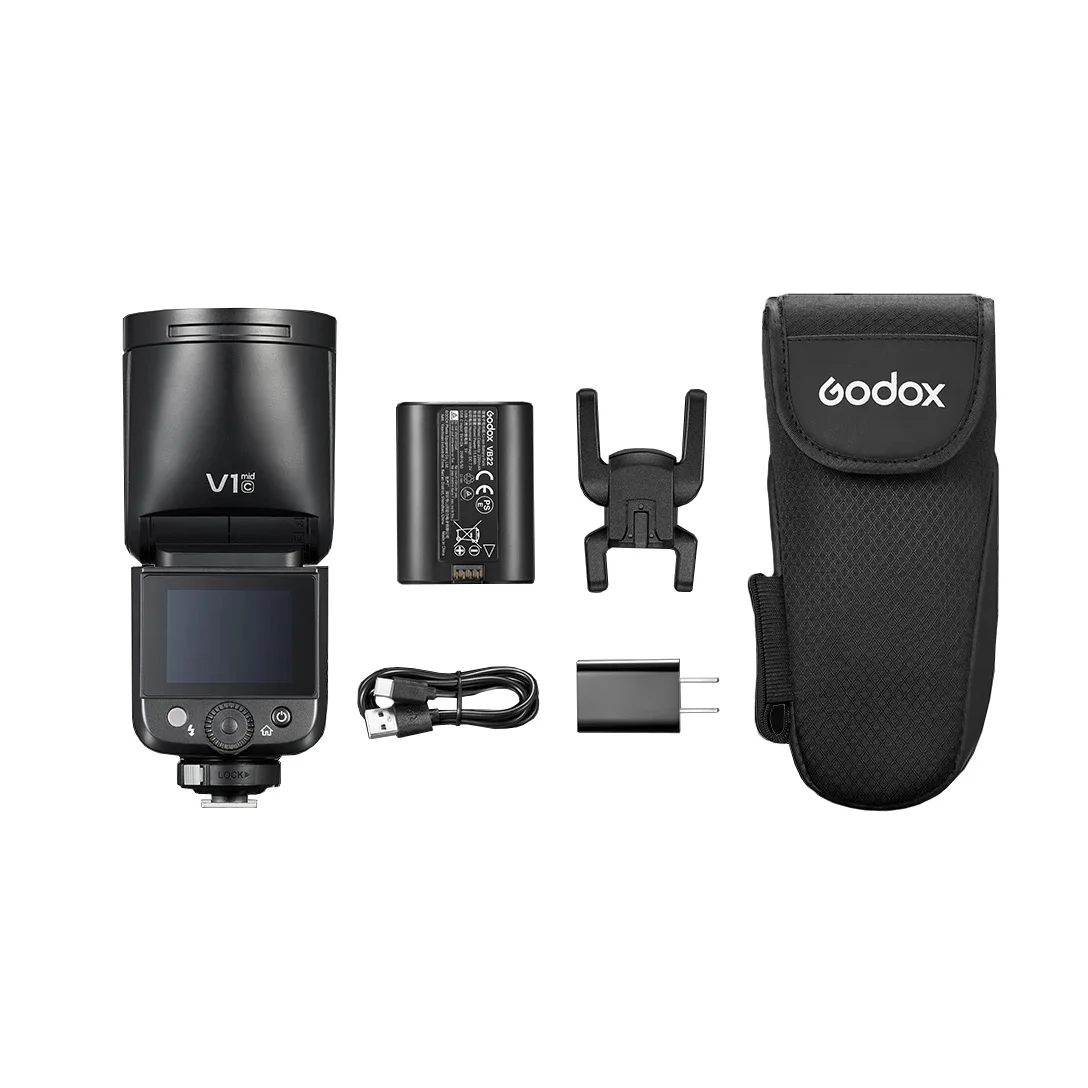Вспышка накамерная Godox V1mid C TTL с круглой головкой для Canon