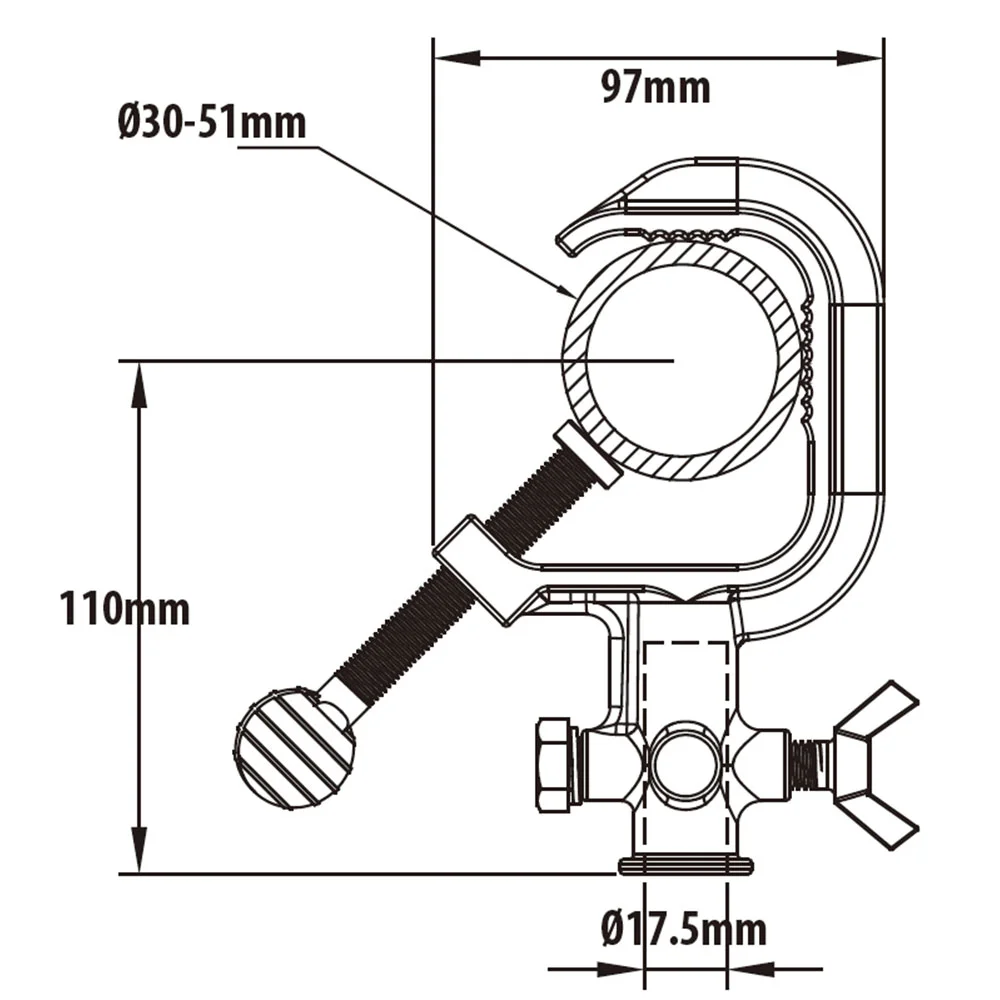 Зажим KUPO C-01B STEEL CLAMP
