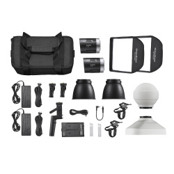 Комплект светодиодных осветителей Godox ML30-K2 Kit для видеосъемки фото На фото изображено Комплект светодиодных осветителей Godox ML30-K2 Kit для видеосъемки